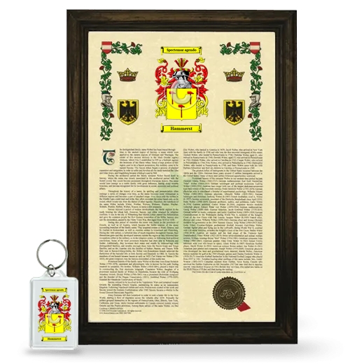 Hammerst Framed Armorial History and Keychain - Brown