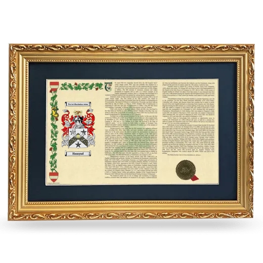 Hamynd Deluxe Armorial Landscape Framed - Gold