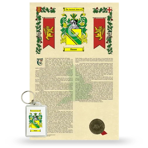 Hanor Armorial History and Keychain Package