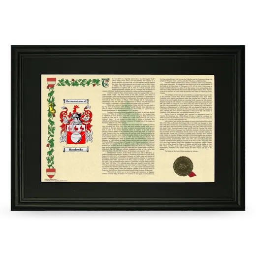 Handcocks Deluxe Armorial Landscape Framed- Black