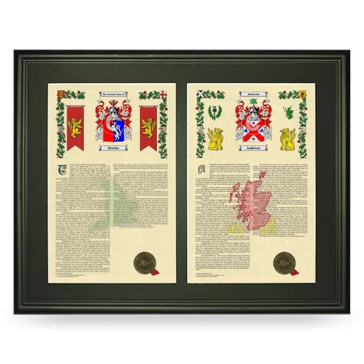 Double Armorial History Framed-Black