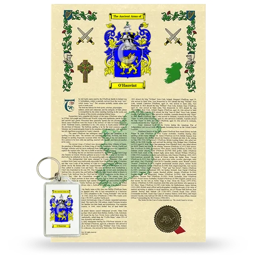 O'Hanvint Armorial History and Keychain Package
