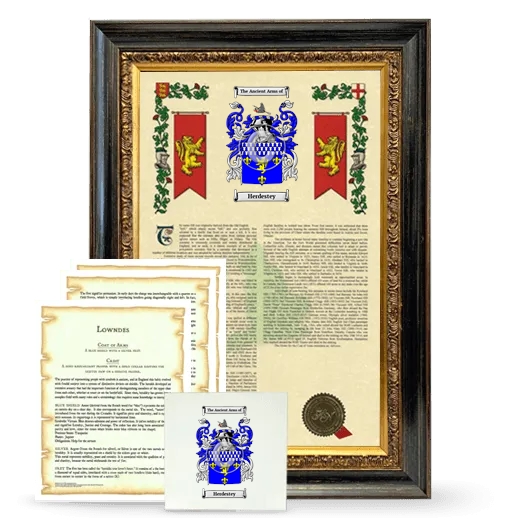 Herdestey Framed Armorial, Symbolism and Large Tile - Heirloom