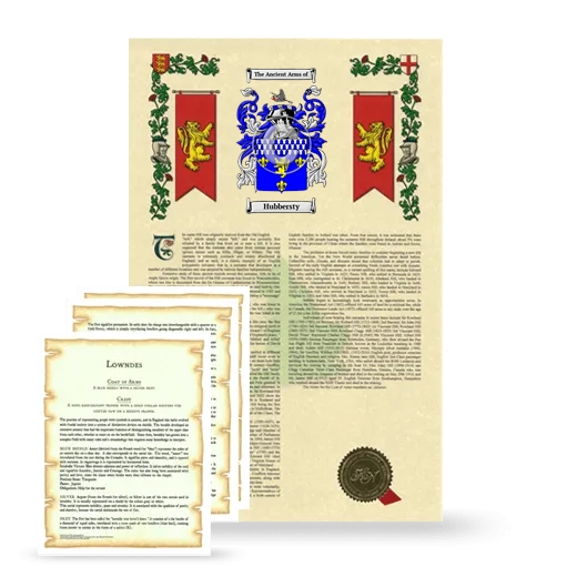 Hubbersty Armorial History and Symbolism package