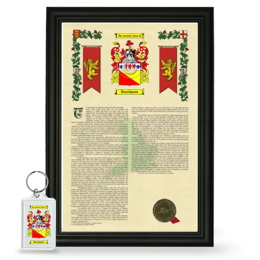 Heartiment Framed Armorial History and Keychain - Black