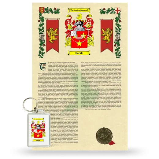 Harkle Armorial History and Keychain Package