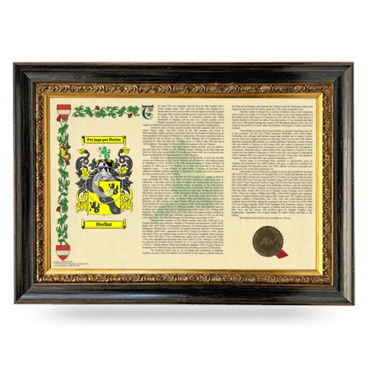 Herlint Armorial Landscape Framed - Heirloom