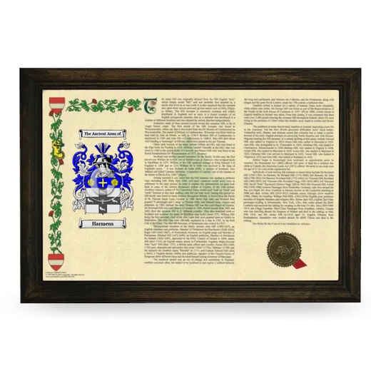 Harmens Armorial Landscape Framed - Brown