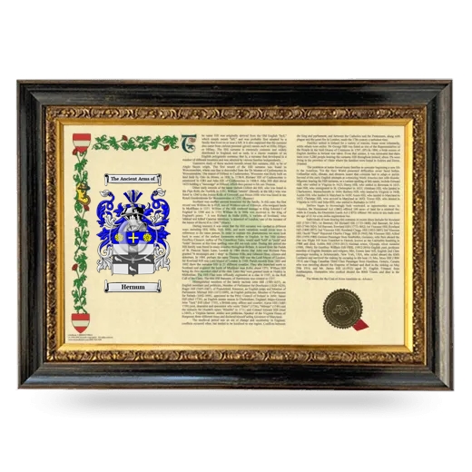 Hernum Armorial Landscape Framed - Heirloom