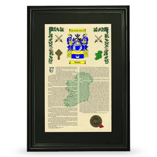 Herney Deluxe Armorial Framed - Black