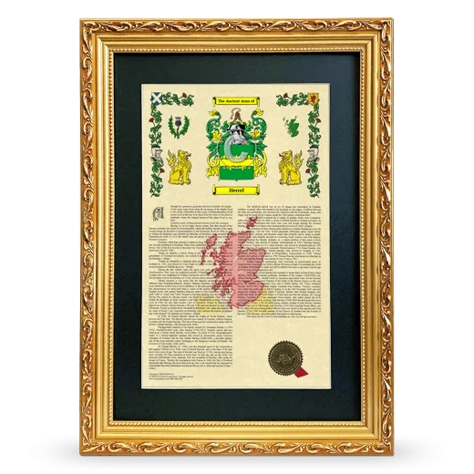 Herrel Deluxe Armorial Framed - Gold