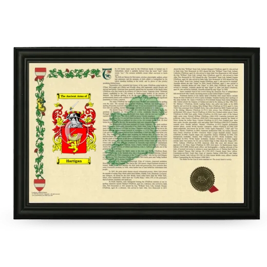 Hartigan Armorial Landscape Framed - Black