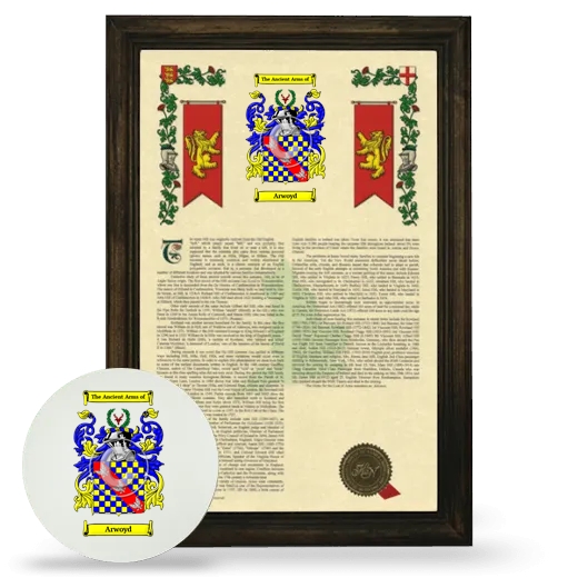 Arwoyd Framed Armorial History and Mouse Pad - Brown