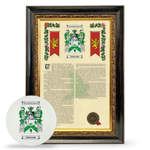 Aizlewoode Framed Armorial History and Mouse Pad - Heirloom