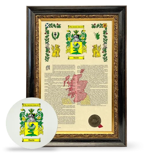 Hastie Framed Armorial History and Mouse Pad - Heirloom