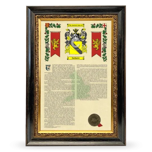 Eacharte Armorial History Framed - Heirloom