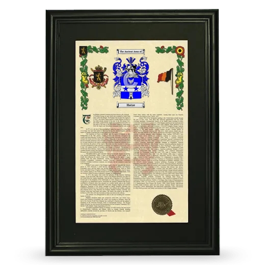 Hatze Deluxe Armorial Framed - Black