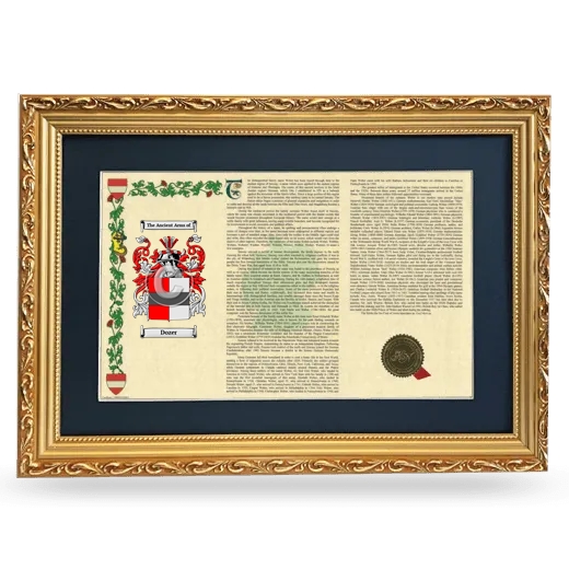 Dozer Deluxe Armorial Landscape Framed - Gold