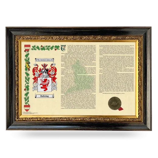 Hafering Armorial Landscape Framed - Heirloom