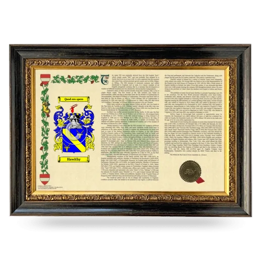 Hawithy Armorial Landscape Framed - Heirloom