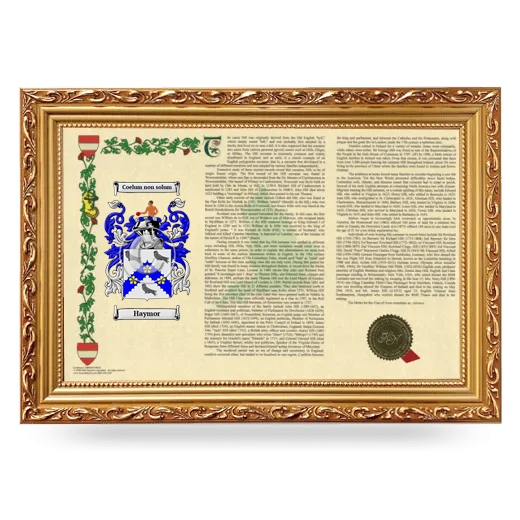 Haymor Armorial Landscape Framed - Gold