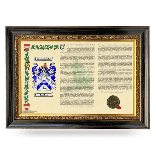 Heasham Armorial Landscape Framed - Heirloom