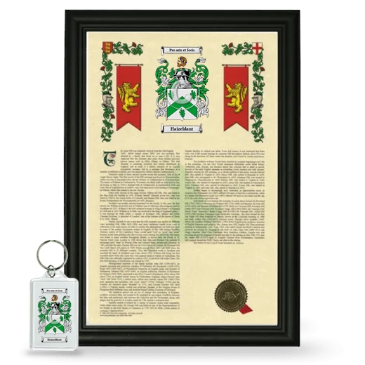 Haizeldant Framed Armorial History and Keychain - Black