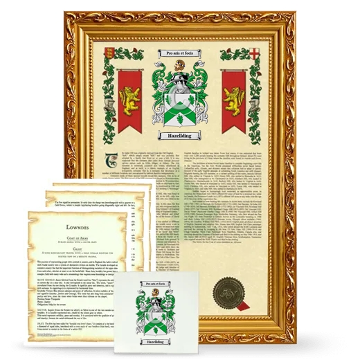 Hazellding Framed Armorial, Symbolism and Large Tile - Gold