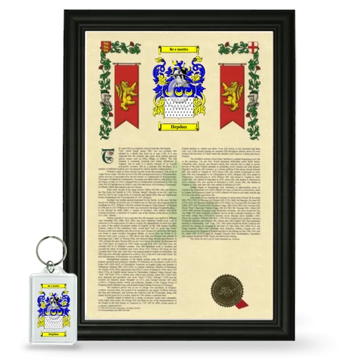 Hepdan Framed Armorial History and Keychain - Black