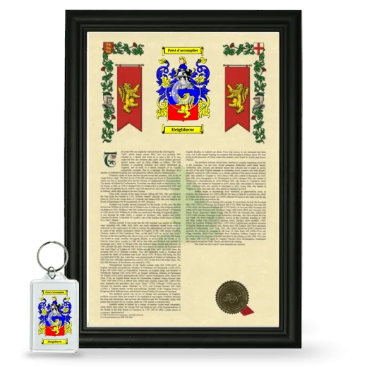 Heighbrow Framed Armorial History and Keychain - Black