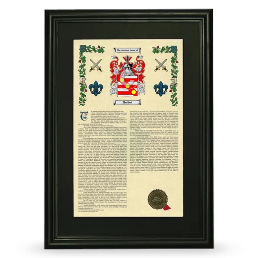 Herbot Deluxe Armorial Framed - Black