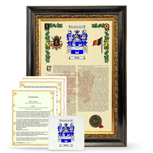 Heids Framed Armorial, Symbolism and Large Tile - Heirloom