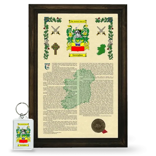 Eaveryghan Framed Armorial History and Keychain - Brown