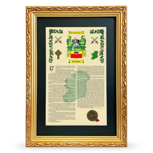 Eaveryham Deluxe Armorial Framed - Gold