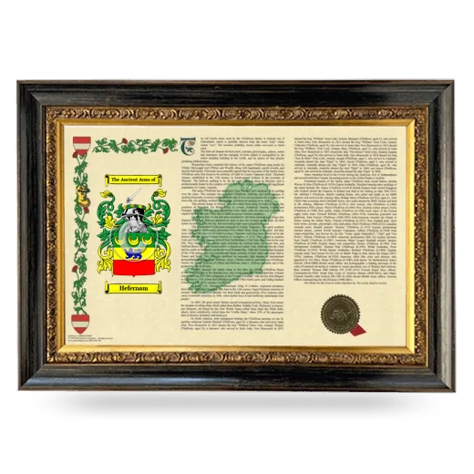 Hefernam Armorial Landscape Framed - Heirloom