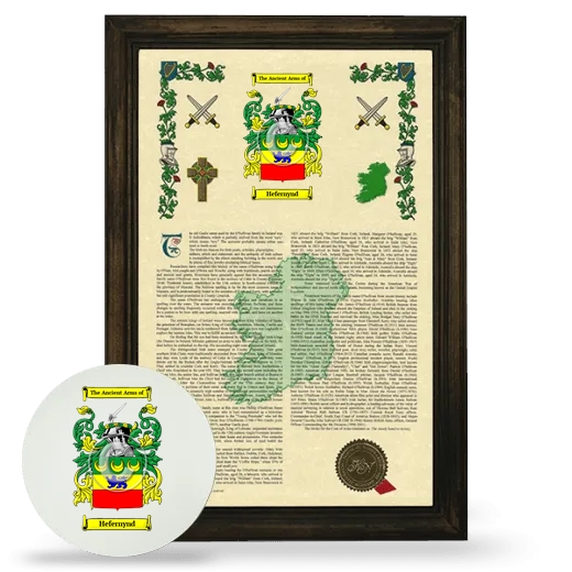 Hefernynd Framed Armorial History and Mouse Pad - Brown