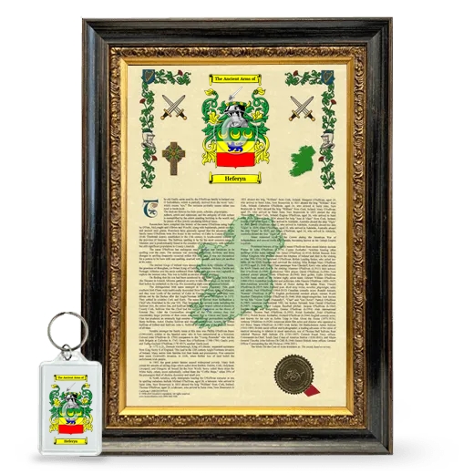 Heferyn Framed Armorial History and Keychain - Heirloom