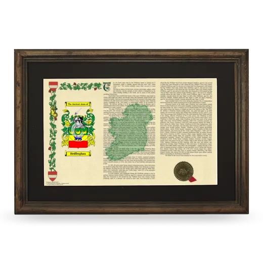 Heifferghan Deluxe Armorial Landscape Framed - Brown