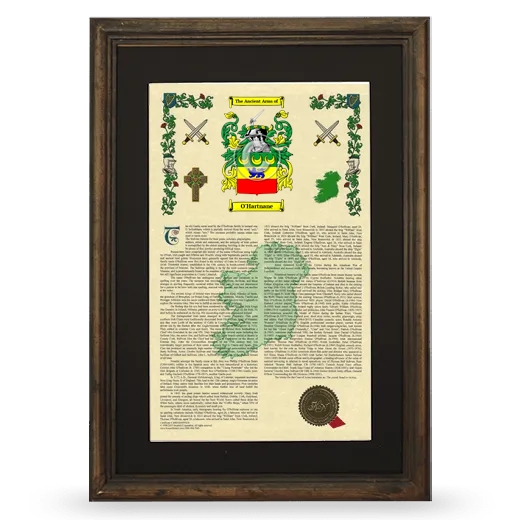 O'Hartnane Deluxe Armorial Framed - Brown