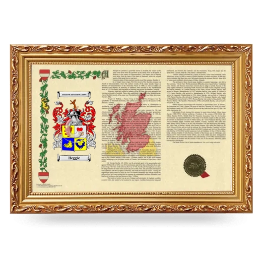 Heggie Armorial Landscape Framed - Gold