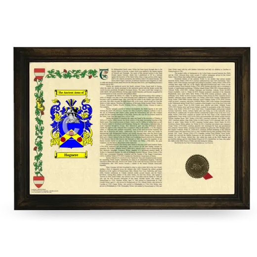 Hagnere Armorial Landscape Framed - Brown