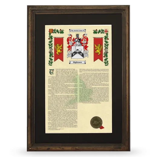 Hightower Deluxe Armorial Framed - Brown