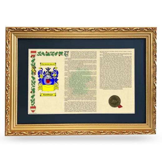 Haymburger Deluxe Armorial Landscape Framed - Gold