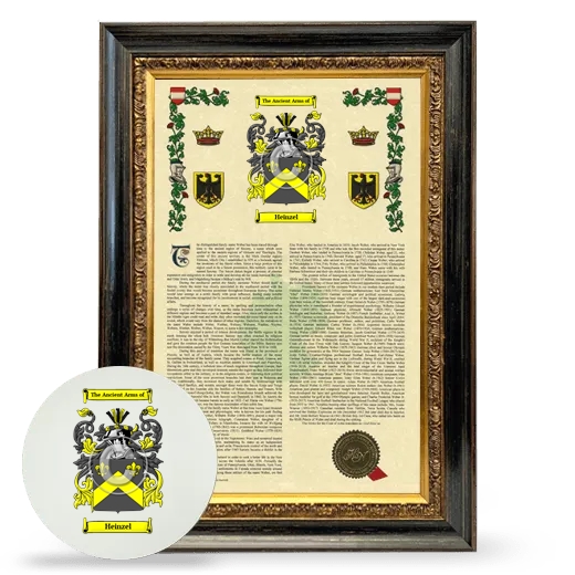 Heinzel Framed Armorial History and Mouse Pad - Heirloom