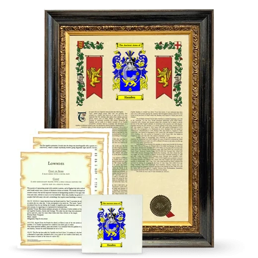 Handen Framed Armorial, Symbolism and Large Tile - Heirloom