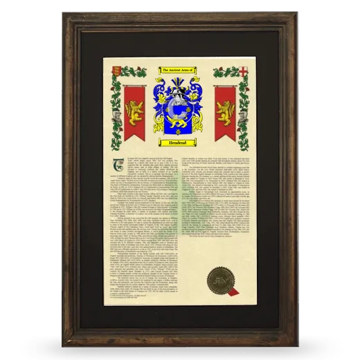 Hendend Deluxe Armorial Framed - Brown