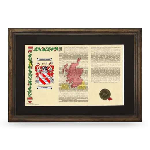 Condrey Deluxe Armorial Landscape Framed - Brown