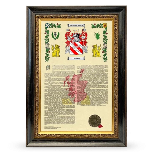 Condrey Armorial History Framed - Heirloom