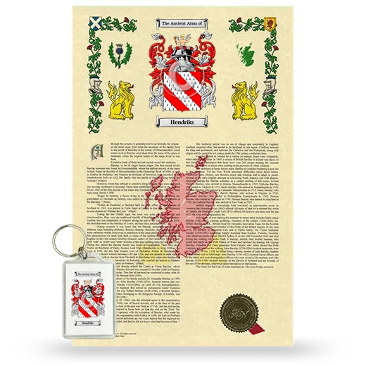 Hendriks Armorial History and Keychain Package