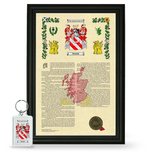 Henrick Framed Armorial History and Keychain - Black